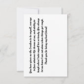 Freundschaft Dankeskarte (Rückseite)