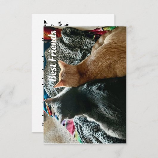 Freundschaft Dankeskarte (Vorne/Hinten)