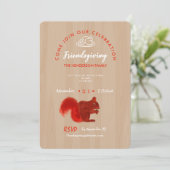 Freundschaft Danksagend Feier Rustikal Einladung (Stehend Vorderseite)