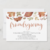 Freundschaft Danksagende Blätter Einladung (Vorderseite)