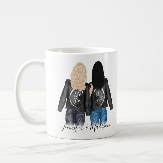 Freundschaft der besten Freunde der Custom Hair BE Kaffeetasse (Links)