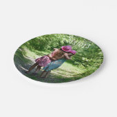 Freundschaft der Schwestern im rustikalen Frühling Pappteller (Schrägansicht)