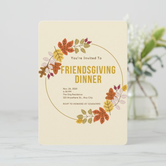 Freundschaft Einladung (Stehend Vorderseite)