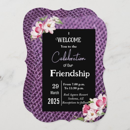 Freundschaft Einladung (Vorne/Hinten)