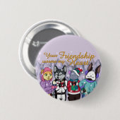 Freundschaft erwärmt das Herz Button (Vorne & Hinten)