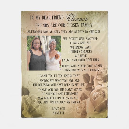 Freundschaft Fleecedecke (Vorderseite)