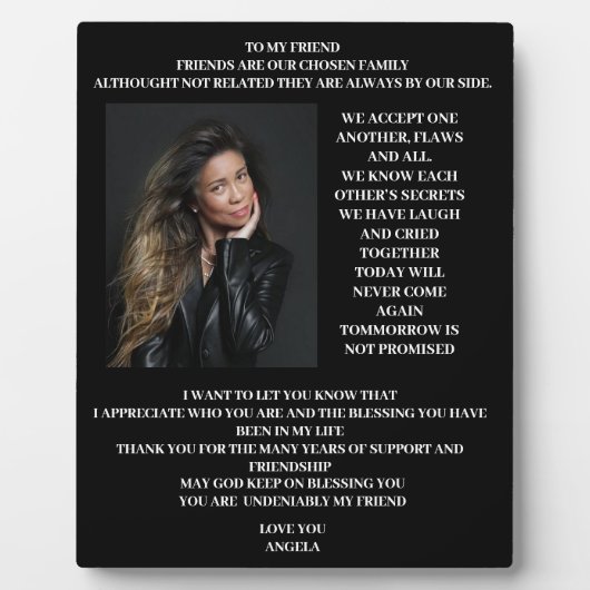 Freundschaft Fotoplatte (Vorderseite)