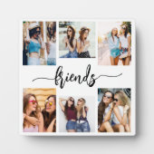 Freundschaft Freunde 6 Foto Collage Keepake Gesche Fotoplatte (Vorderseite)
