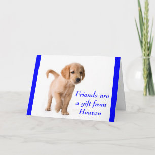 Freundschaft Golden Retriever Welpen Hund Karte