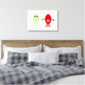 Freundschaft Grapes Canvas Print Leinwanddruck (Insitu (Schlafzimmer))