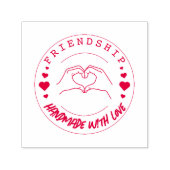 Freundschaft Handgefertigt mit Liebe Stempel – (Design)