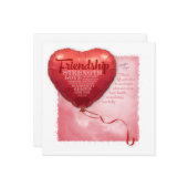 Freundschaft Heart Balloon Karte (Vorderseite/Rückseite Beispiel)