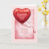 Freundschaft Heart Balloon Karte (Gelbe Blume)