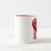 Freundschaft Heart Balloon Zweifarbige Tasse (Mittel)