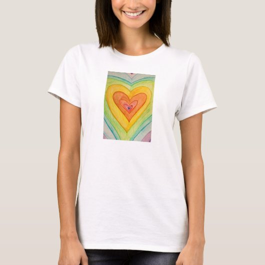 Freundschaft hört Rainbow Kundenspezifische Liebe- T-Shirt (Vorderseite)