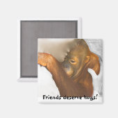 Freundschaft Hug Magnet (Vorderseite/Rückseite)