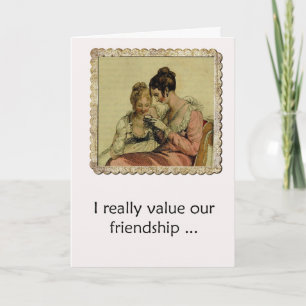 Freundschaft Humor Kantig Ackerman Vintage Damen Karte