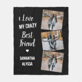 Freundschaft I Liebe My Crazy Best Friends Foto Fleecedecke (Vorderseite)