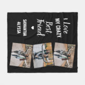 Freundschaft I Liebe My Crazy Best Friends Foto Fleecedecke (Vorderseite (Horizontal))