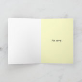 Freundschaft - ich bedauere karte (Innenseite)