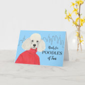 Freundschaft im benutzerdefinierten Text Poodle St Karte (Gelbe Blume)