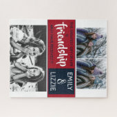Freundschaft inspirierend mit Namen und Fotos Puzzle (Horizontal)