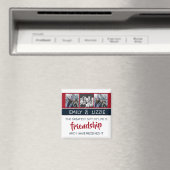 Freundschaft inspirierendes Zitat mit Namen und Fo Magnet (In Situ (Geschirrspüler))