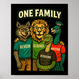 Freundschaft, Isibindi, Altruismus, Reveur 4 Häuse Poster
