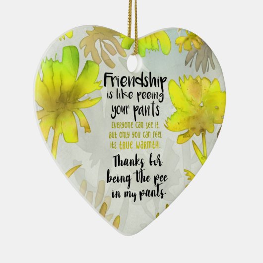 Freundschaft ist, als ob du deine Pants Valentinge Keramik Ornament (Rechts)
