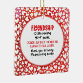 Freundschaft ist, als ob du deine Pants Valentinge Keramikornament (Rechts)