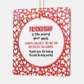 Freundschaft ist, als ob du deine Pants Valentinge Keramikornament (Links)