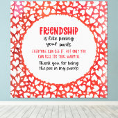 Freundschaft ist, als ob du deine Pants Valentinge Leinwanddruck (Insitu (Holzboden))