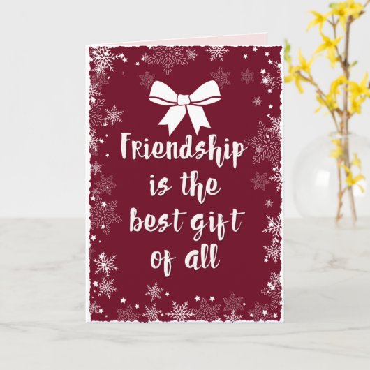 Freundschaft ist das beste Geschenk Weihnachten Karte (Gelbe Blume)