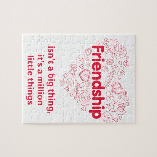 Freundschaft ist das niedliche entworfene Zitat Puzzle (Horizontal)