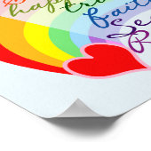 Freundschaft ist das Regenbogendesign-Sprichwort d Poster (Ecke)