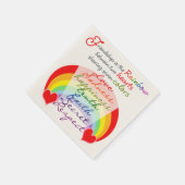 Freundschaft ist das Regenbogendesign-Sprichwort d Serviette (Ecke)