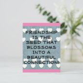 Freundschaft ist das Saatgut Postkarte (Stehend Vorderseite)