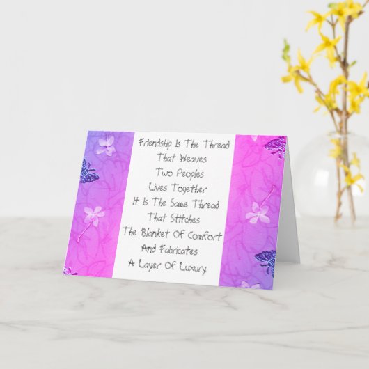 Freundschaft ist das Thema Karte (Gelbe Blume)