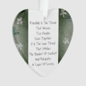 Freundschaft ist das Thema Ornament (Vorderseite)