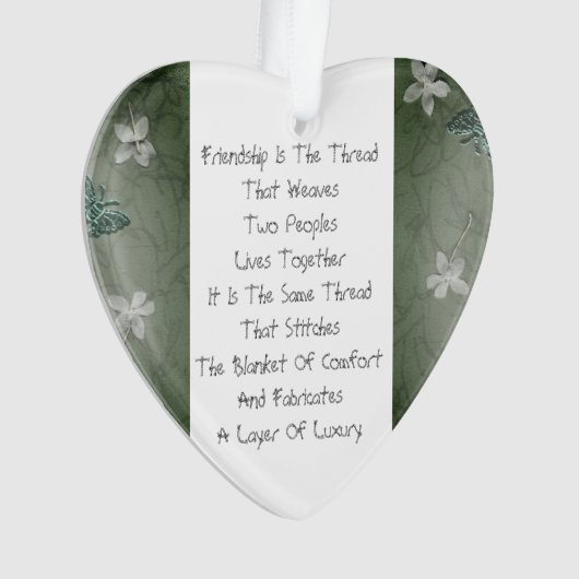 Freundschaft ist das Thema Ornament (Vorderseite)