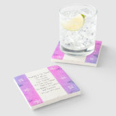 Freundschaft ist das Thema Steinuntersetzer (Seitenansicht)