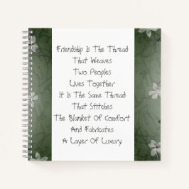 Freundschaft ist das Thread (dunkle Version) Notizblock