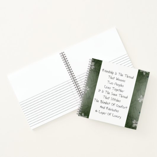 Freundschaft ist das Thread (dunkle Version) Notizblock (Innenseite)