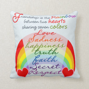Freundschaft ist der Regenbogen BESTE FREUNDIN Kissen