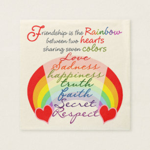Freundschaft ist der Regenbogen BESTE FREUNDIN Serviette