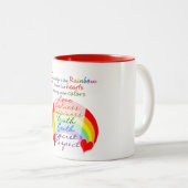 Freundschaft ist der Regenbogen BESTE FREUNDIN Zweifarbige Tasse (VorderseiteRechts)
