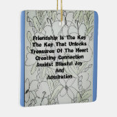 Freundschaft ist der Schlüssel Keramikornament (Rechts)