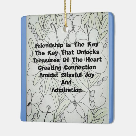 Freundschaft ist der Schlüssel Keramikornament (Links)
