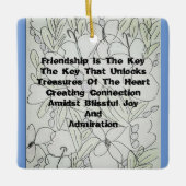 Freundschaft ist der Schlüssel Keramikornament (Vorderseite)