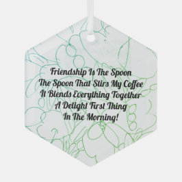 Freundschaft ist der Spoon Ornament Aus Glas